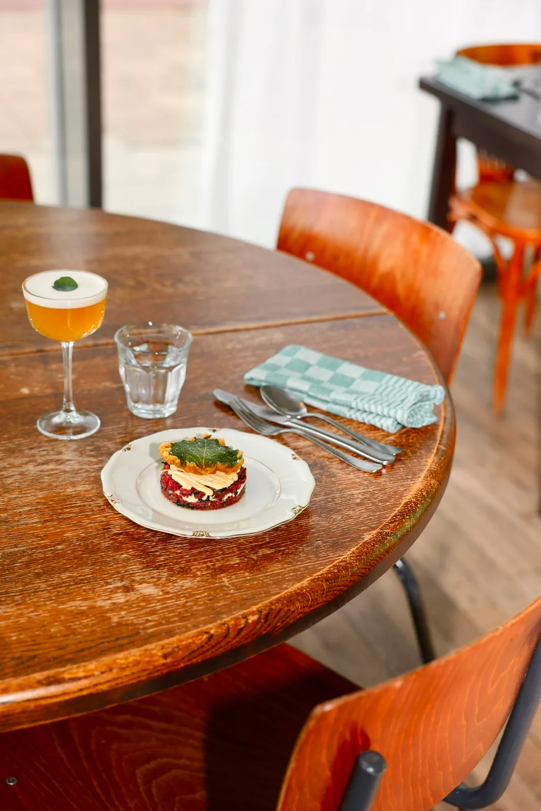 A seasonal French-Asian dish at Cafe Cress in Amsterdam-Noord